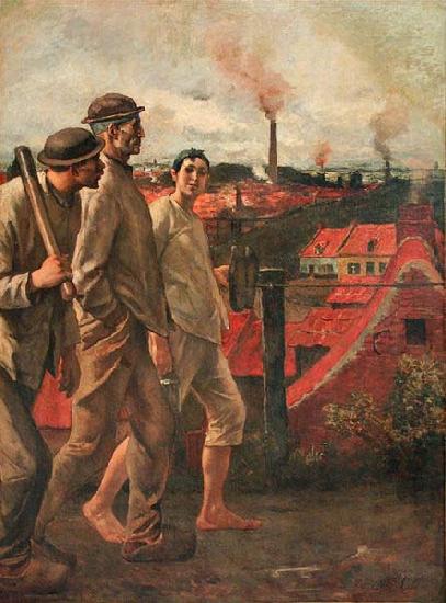 Constantin Meunier Return from the Mine oil painting image